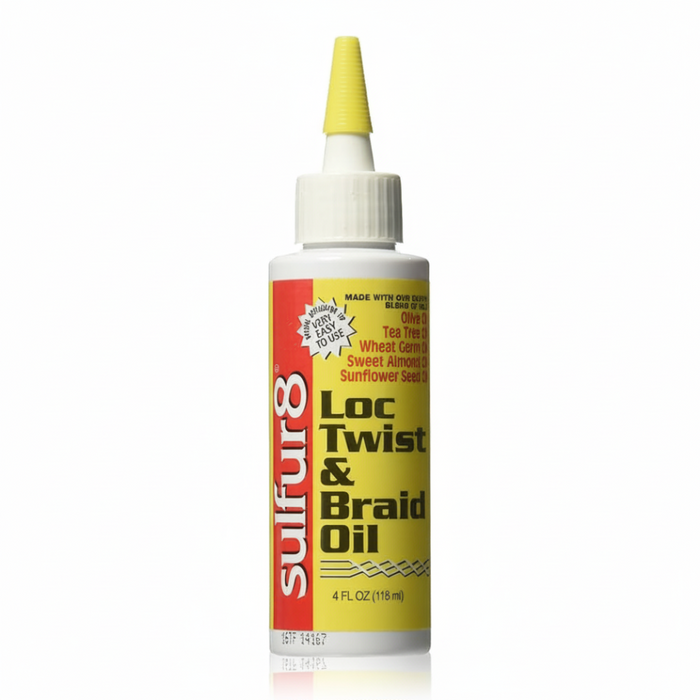 Sulfur8 Loc Twist & Braid Oil 4oz | Moisturizing Shine Oil for Braids & Locs Care