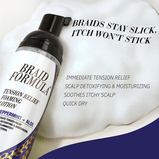 EBIN Braid Formula Tension Relief Foaming Lotion 8.5oz | Peppermint & Aloe