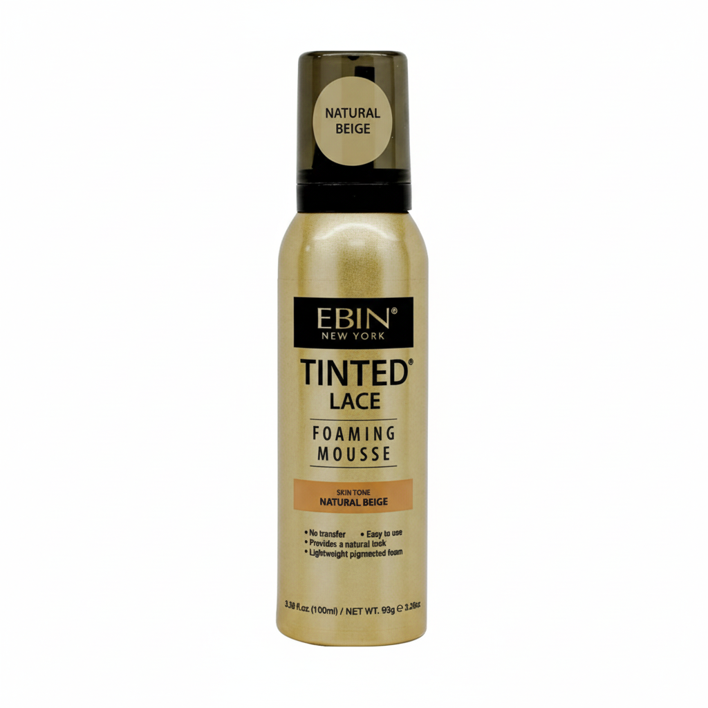 EBIN Tinted Lace Foaming Mousse 100ml  Dark, Medium, Natural Beige Shades