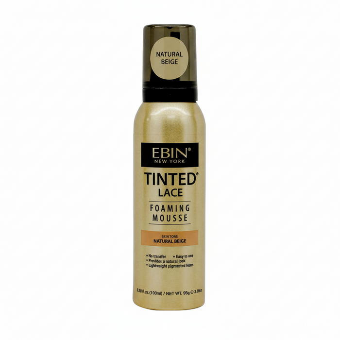 EBIN Tinted Lace Foaming Mousse 100ml  Dark, Medium, Natural Beige Shades