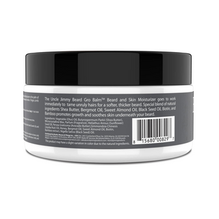 uncle jimmy beard gro balm 2oz beard skin moisturizer conditioner growth balm softens coarse beard hair