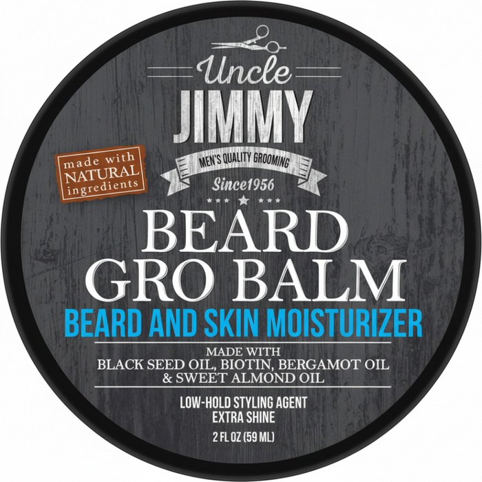 Uncle Jimmy Beard Gro Balm 2oz | Beard Growth & Moisturizing Conditioner