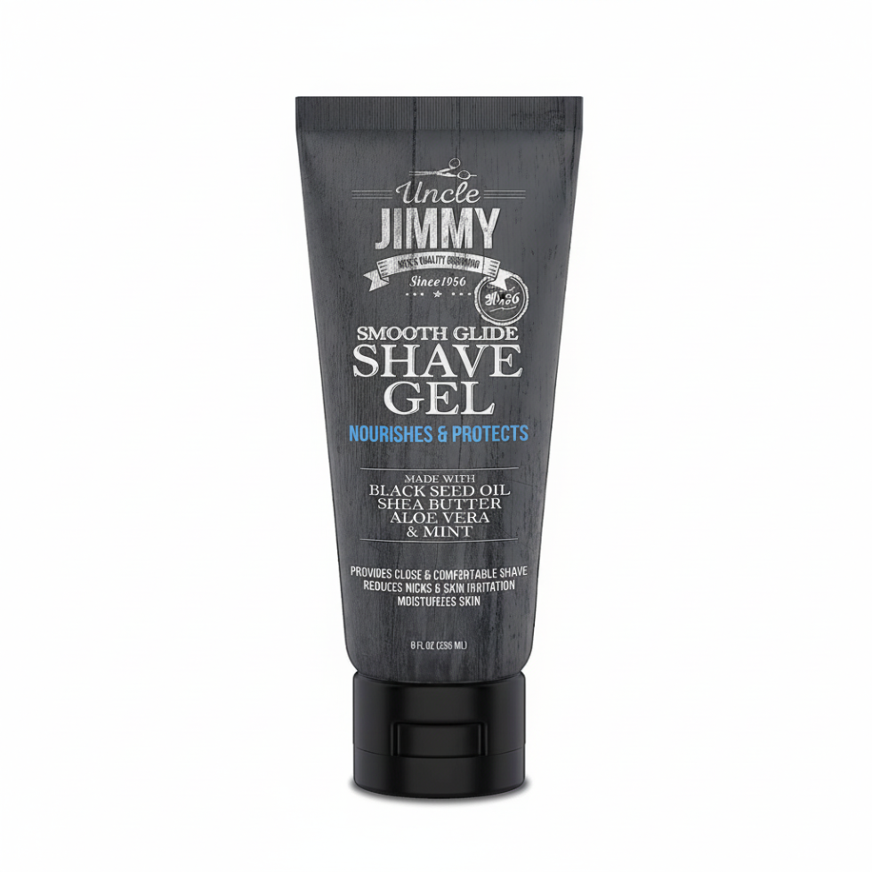 uncle jimmy smooth glide shave gel 8oz clear beard shaving gel precision smooth shave anti irritation