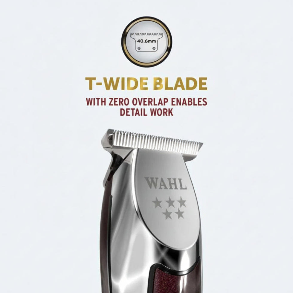 wahl 5 star cordless detailer li silver professional t blade hair trimmer barber tool