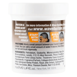 WaveBuilder Cocoa & Shea Pomade Super Smooth & Rich 3oz | Smooth Hold & Shine