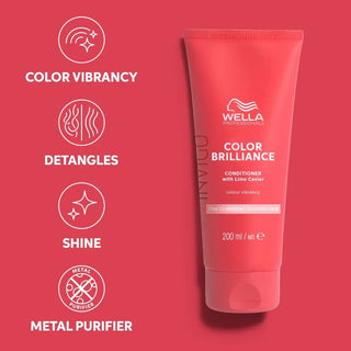 Wella Invigo Colour Brilliance Conditioner 200ml for fine normal color treated hair softness shine and color protection**