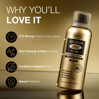 EBIN Wonder Lace Bond Adhesive Spray Extreme Mega Hold Sensitive 80ml